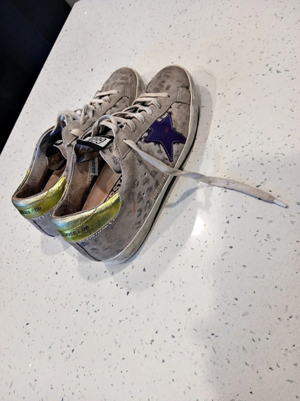 Golden Goose Super-Star Sneakers Gray & Purple EU 38 - Picture 10 of 16